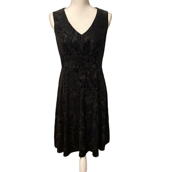 Tommy Hilfiger Black Patterned Dress - Picture 1 of 8